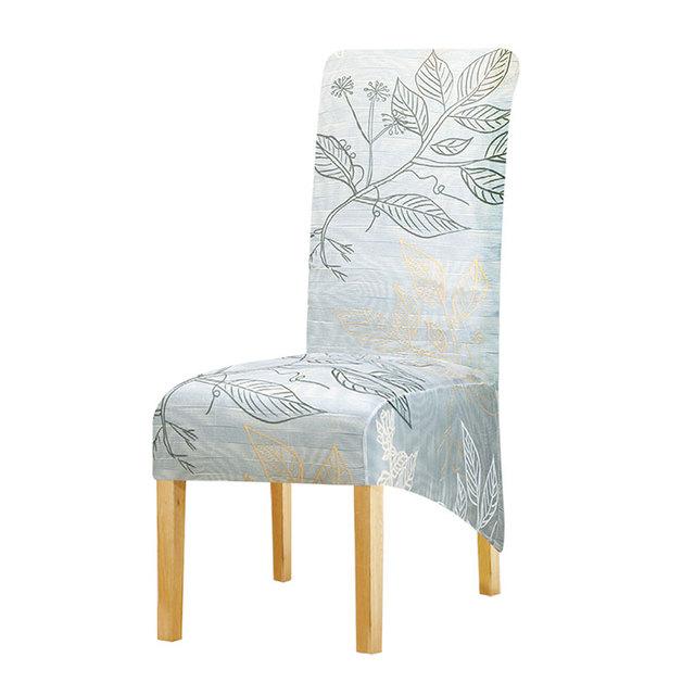 Чехол для стула большого размера с принтом, чехлы на длинные спинки, чехлы для стульев для обеденного стола, для дома, ресторана, отеля, вечеринки, свадьбы, банкета