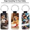 Creative Heat Transfer Keyring DIY Double Sides Blank ID Tags Keyring  Bag Hanging