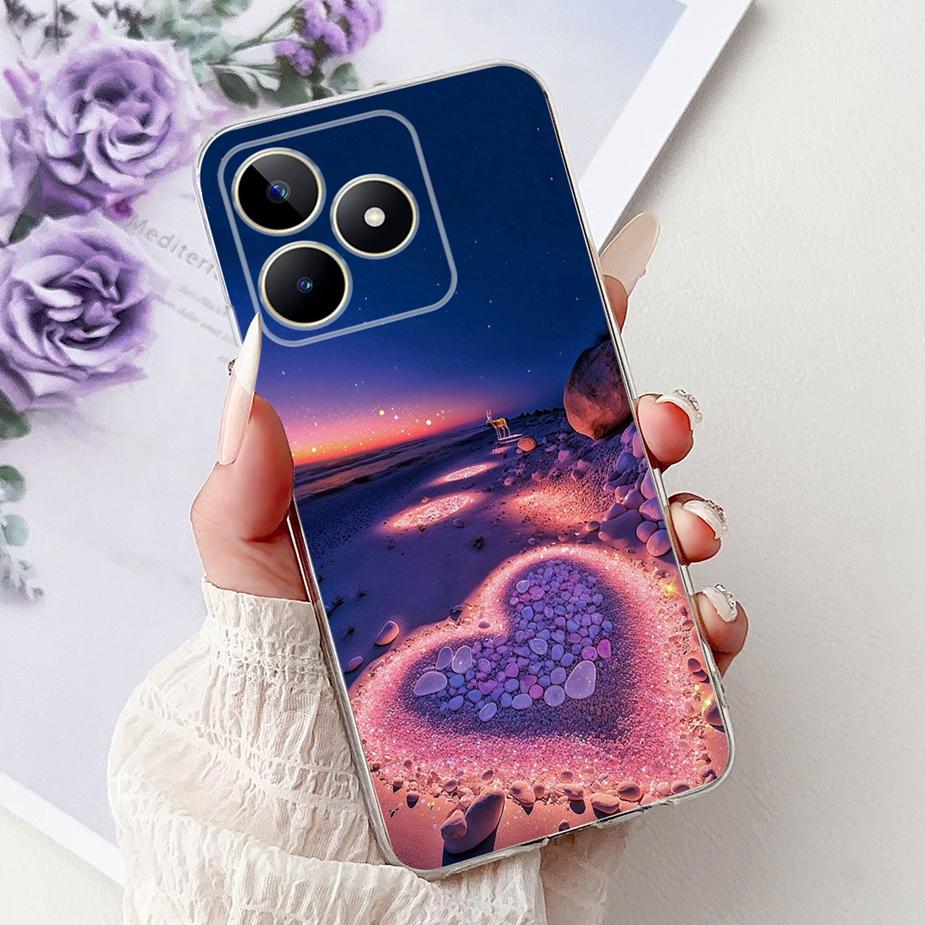 For Realme Note 50 Case RMX3834 Cute Cat Painted Cover Clear Silicone Soft TPU Phone Case For Realme Note 50 Note50 Fundas Coque