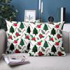 1 Pieces Christmas Tree Candy Cane Poinsettia Pattern Pillow Polyester pillowcase, sofa decorative cushion cov Headboard Pillow