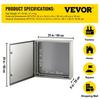 NEMA Steel Enclosure, 24 x 24 x 8'' NEMA 4X Steel Electrical Box, IP66 Waterproof & Dustproof, Outdoor/Indoor Electrical Junction Box, with Mounting