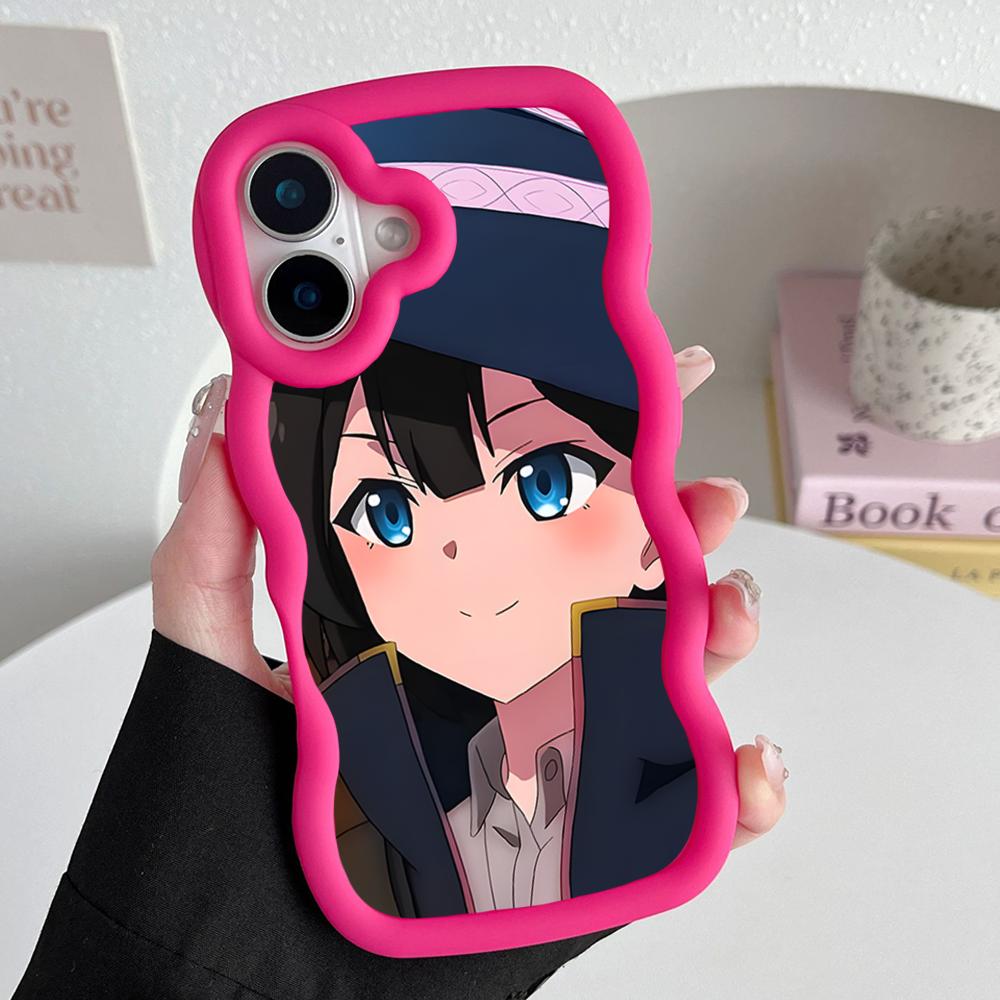 Wandering Witch Saya Phone Case for iPhone 17 16 15 14 13 12 11 Air Pro Max Plus Red Soft TPU Wavy Edge Cover