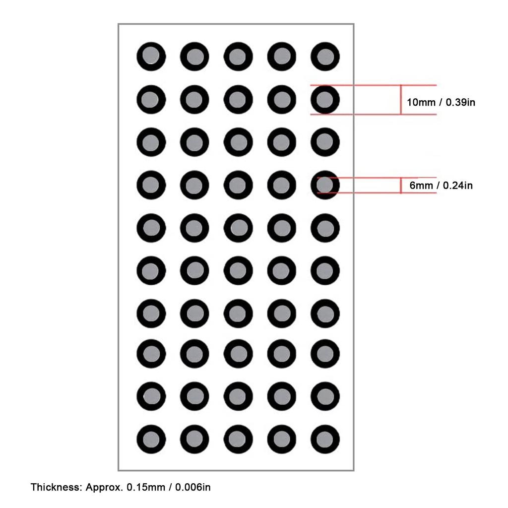 Наклейка для 3D-сканирования Маркер 3D-сканера Повторяемая адгезия Устойчивая к разрыву ID 6 мм Внешний диаметр 10 мм для областей захвата движения
