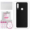 apgo Protective Skin Sticker for the Back Compatible with Alcatel 1 SP, Wrap Film, Foil, Vinyl - Pattern Carbon Black