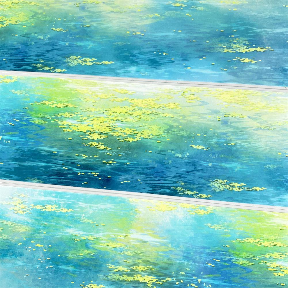 Journal washi pet tape water zero blue green yellow lake water ancient PET scrapbooking collage diy sticker