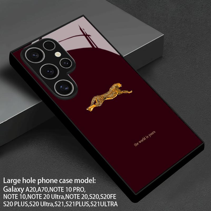 Чехол для телефона с 2D-рисунком для Samsung S26 S25 S24 S23 S22 S21 S20 A55 A54 A53 Защитная крышка из закаленного стекла