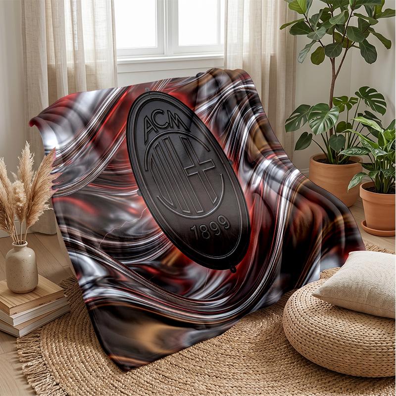 AC Milan Theme blanket Soft Flannel Blanket Plush Throw Blanket Cozy Sofa Bed Blanket for Home Decor