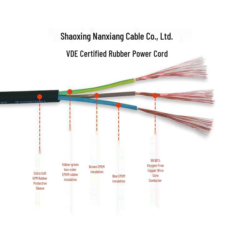 VDE Certified H05RN-F Waterproof Rubber Insulated Flexible Power Cord for Submersible Pumps