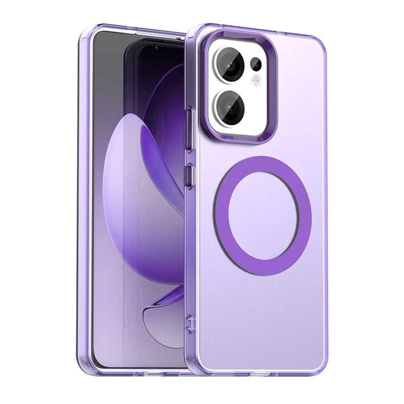 Прозрачный чехол для телефона для Oppo Reno13 F Чехол для Oppo Reno 13F Магнитная адсорбция Беспроводная зарядка Чехол для Oppo Reno 13F