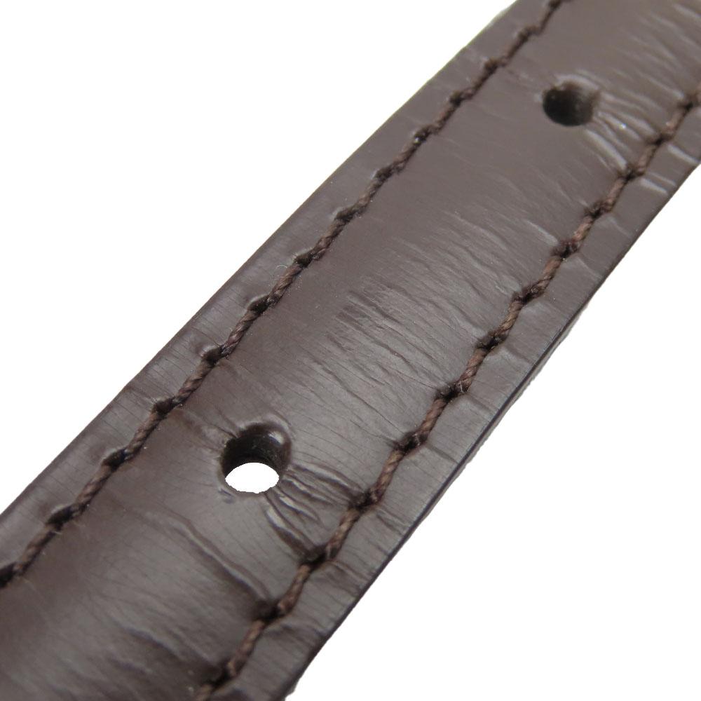 Used LOUIS VUITTON Shoulder Strap Leather Brown For Damier