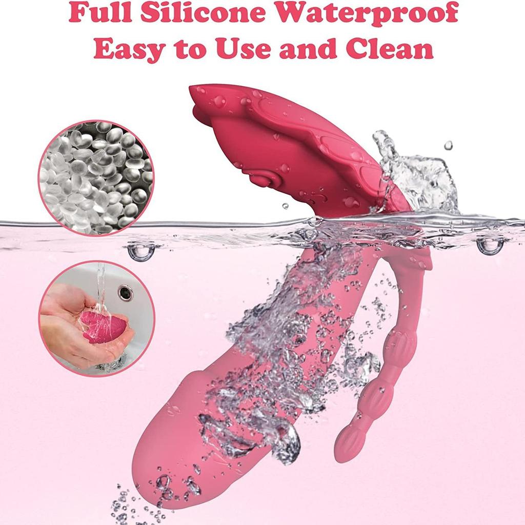 Носимый G-точечный вибратор-дилдо с дистанционным управлением через приложение, трусики-бабочка, 9 режимов вибрации, женские взрослые секс-игрушки для женщин