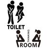 12PCS Waterproof Home Art Bathroom Wall Sticker Toilet Decals Vinyl Poster Door Decor