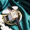 Ladies Quartz Watch Square Dial Faux Leather Adjustable Strap No Delay Time-checking High Accuracy Wristwatch Business Commute Timepiece