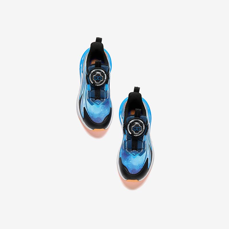 Anta Kids Flame Fabric Trendy Fashion Test Lightweight Shock Absorption Low-Top Running Shoes Kids Sneaker Blue 312519903-3