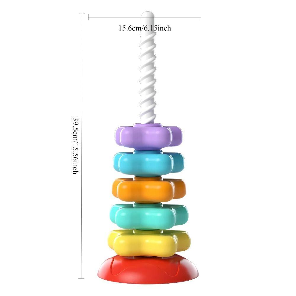 Радужная башня Вращающаяся радужная башня Игрушка Монтессори Составление радужной башни Дети