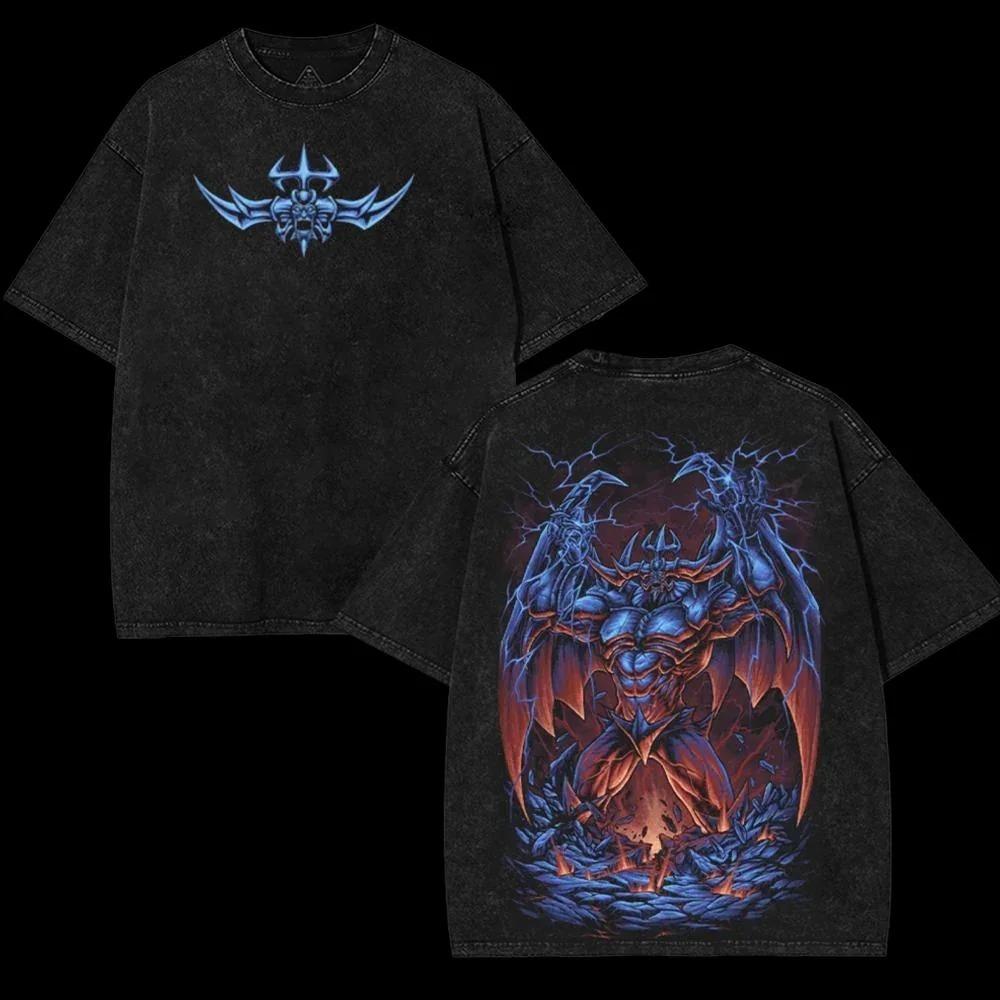 Yu-Gi-Oh! Dark Magician Girl Vintage Acid Wash Double-Sided Graphic Oversized Black T-Shirt | Anime/TCG Fan Streetwear Merch Tee