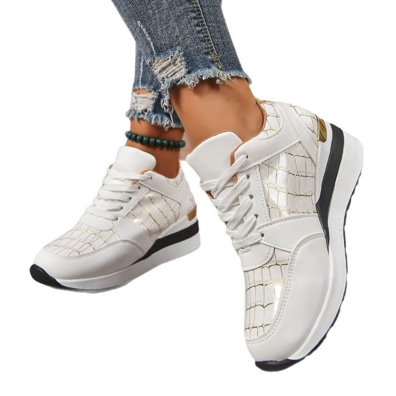 Женские блестящие кроссовки широкой полноты, повседневные балетки на шнуровке, спортивная обувь для женщин на четыре сезона