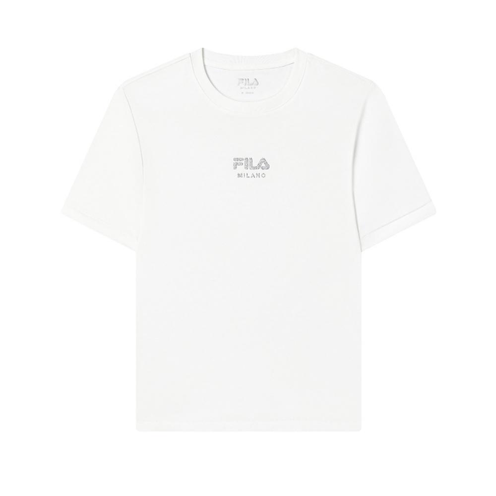 Новая мужская спортивная футболка FILA MILANO из итальянской коллекции Luxury Regular Цвет: Облачно-белый F11W525102F-WT