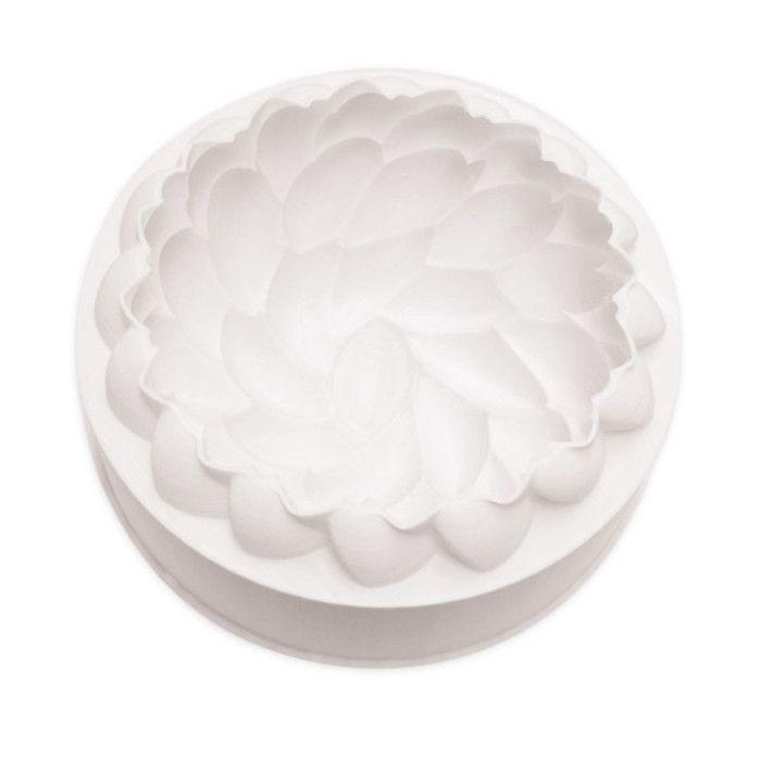 Moule à gâteau silicone - Scrapcooking - 3D Florescence - Blanc - 18 cm - Antiadhérent