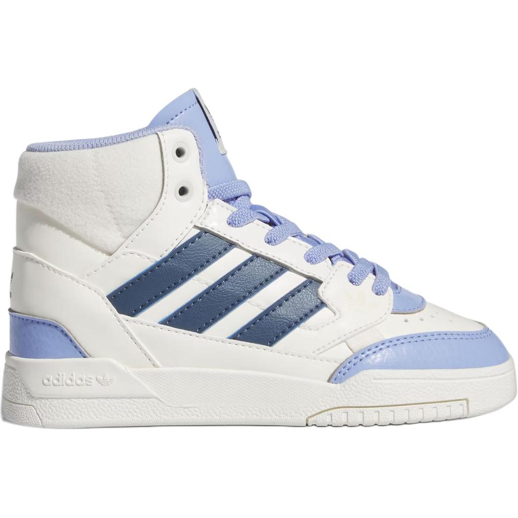 Adidas Оригинальные кроссовки Originals Drop Step Se из синтетической кожи, эластичная шнуровка, удобные, универсальные, нескользящие, высокие кеды для катания на скейте для детей, белые детские кеды для катания на скейте IH2182