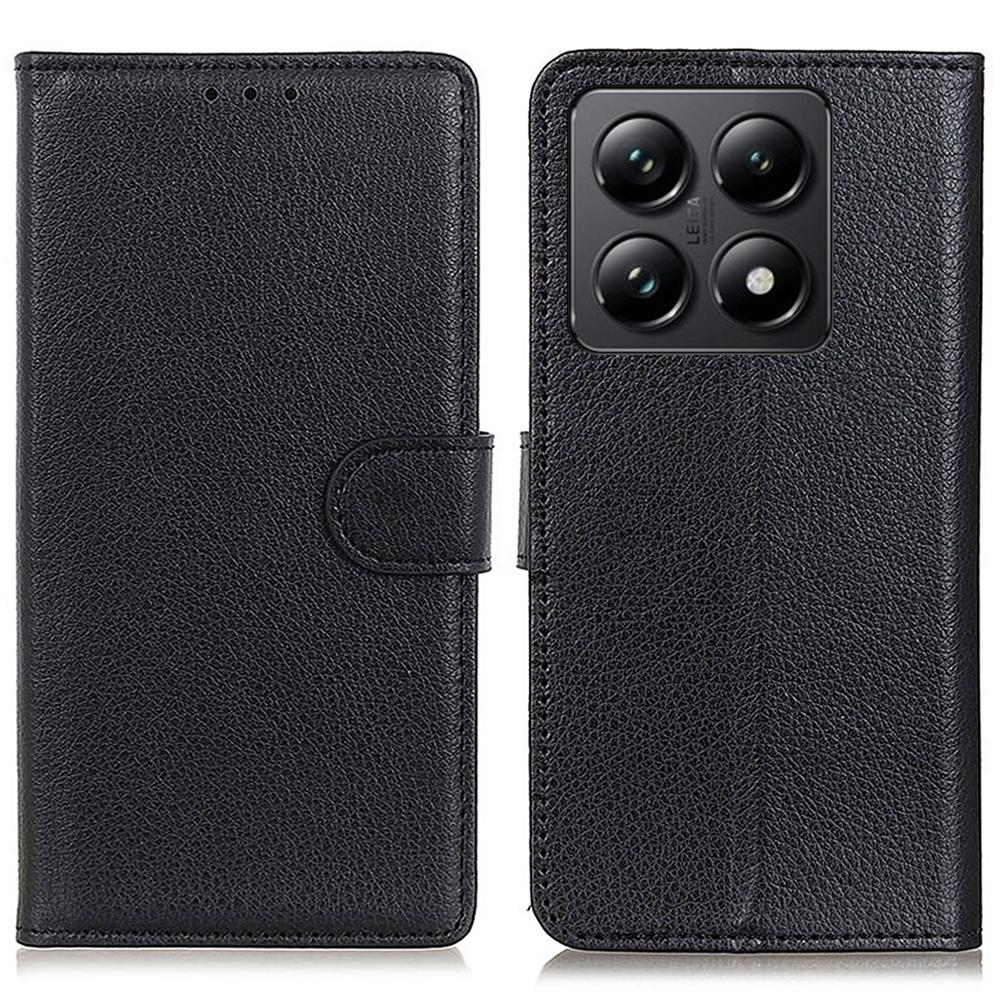 For Xiaomi 14T Wallet Case PU Leather Phone Cover Litchi Texture