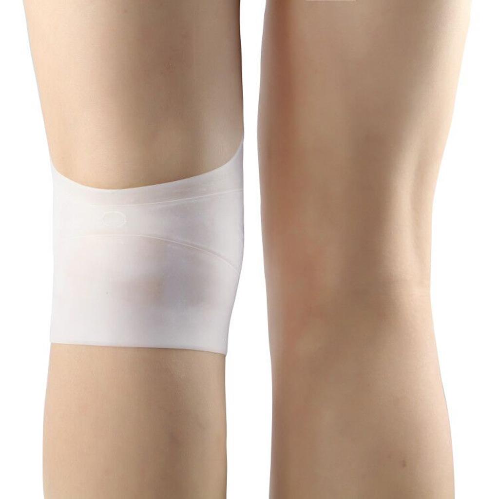 2pcs Silicone Gel Kneecaps Brace Knee Pad Support Wrap Strap Guard Protection for Running Basketball Sports Gym Sports