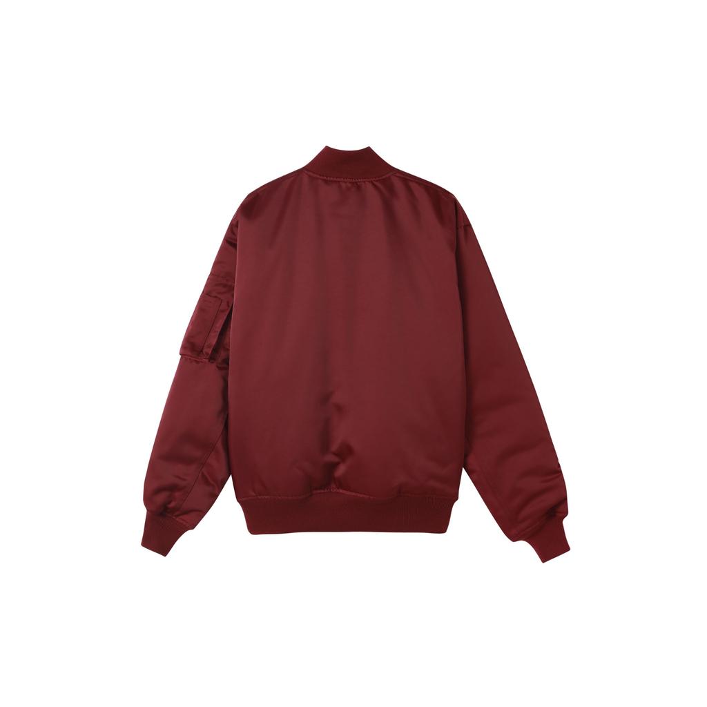 Jordan Reversible Cotton Jacket With Logo Patch And Baseball Collar Men Outerwear Cherrywood-Red DQ7345-680