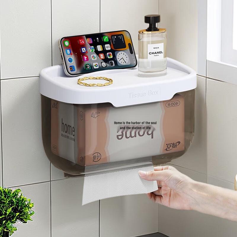 Настенный держатель для туалетной бумаги и бумажных полотенец для ванной комнаты (без сверления)