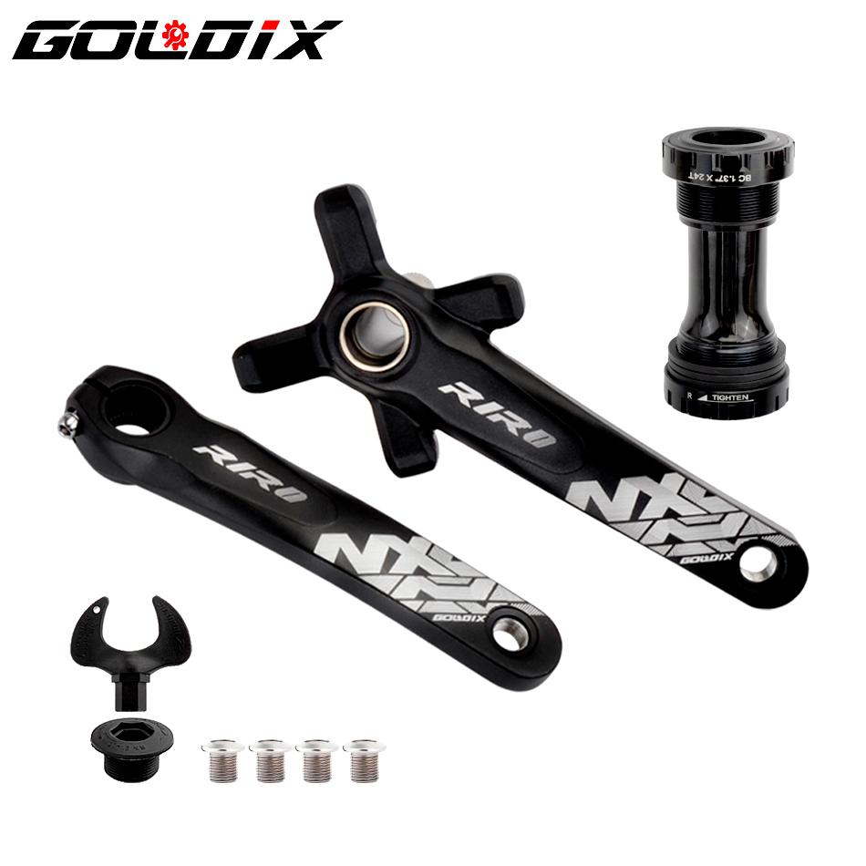 Шатуны RIRO XT для горного велосипеда Mtb Hollowtech, шатуны для велосипеда, интегрированная свеча Pe, 2 короны, шатуны 104bcd