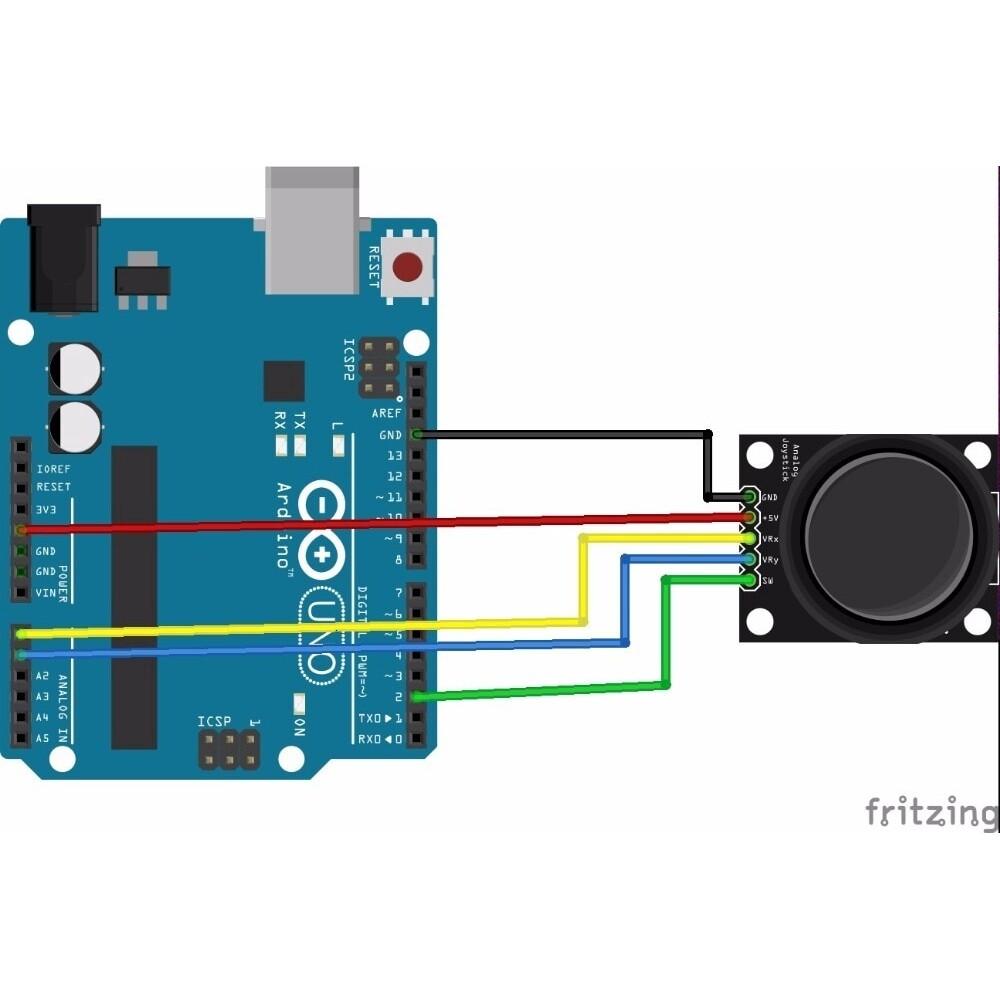 KY-023 Двухосевой аналоговый модуль джойстика для Arduino с кнопкой