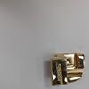 [Pre-Owned] Sylvie Gold Buckle Striped Web Satin Bow Wide Shoulder Strap Leather Handbag - Very Good #AZ25MP