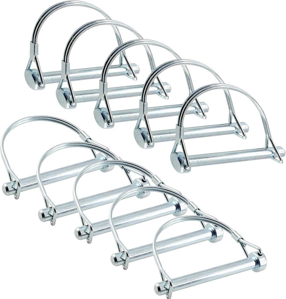 Professional Trailer Hitch Pin 1/4"x3" - Premium Coupler Pin for Farm, Lawn & Hitches, Heavy-Duty Steel Construction