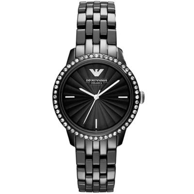 Часы женские Ceramica AR1478 из черной нержавеющей стали с кварцевым механизмом