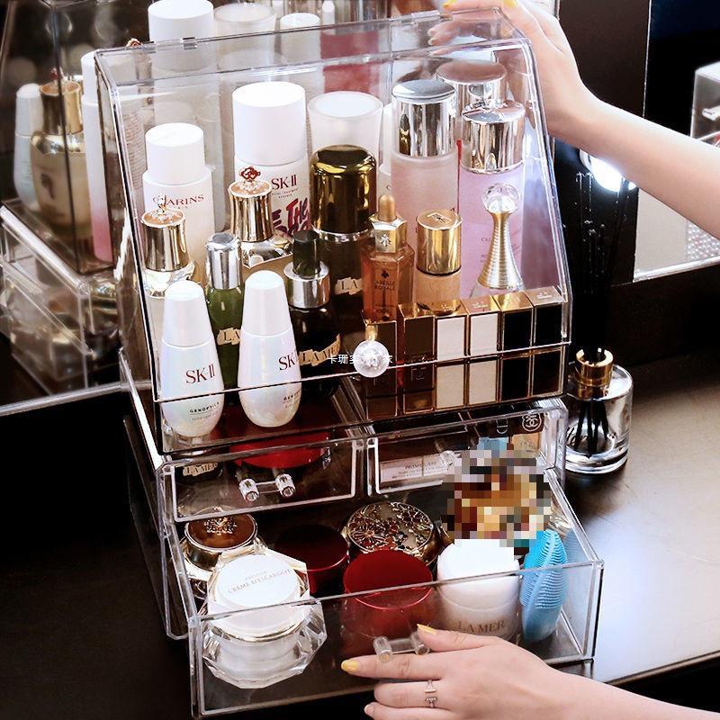 Прозрачный пыленепроницаемый органайзер для косметики большой вместимости для помады и средств по уходу за кожей