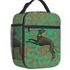 Sihthound Greyhound Flowers Art Портативные ланч-боксы Многофункциональные термосумки для собак и животных Еда Изолированная сумка для ланча Школа