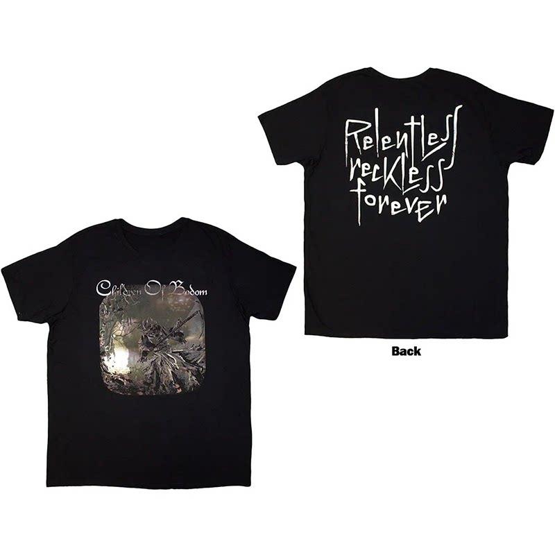 Hot Children of Bodom's Dark Metal Band "Death God" Print Short-Sleeved Cotton T-Shirt