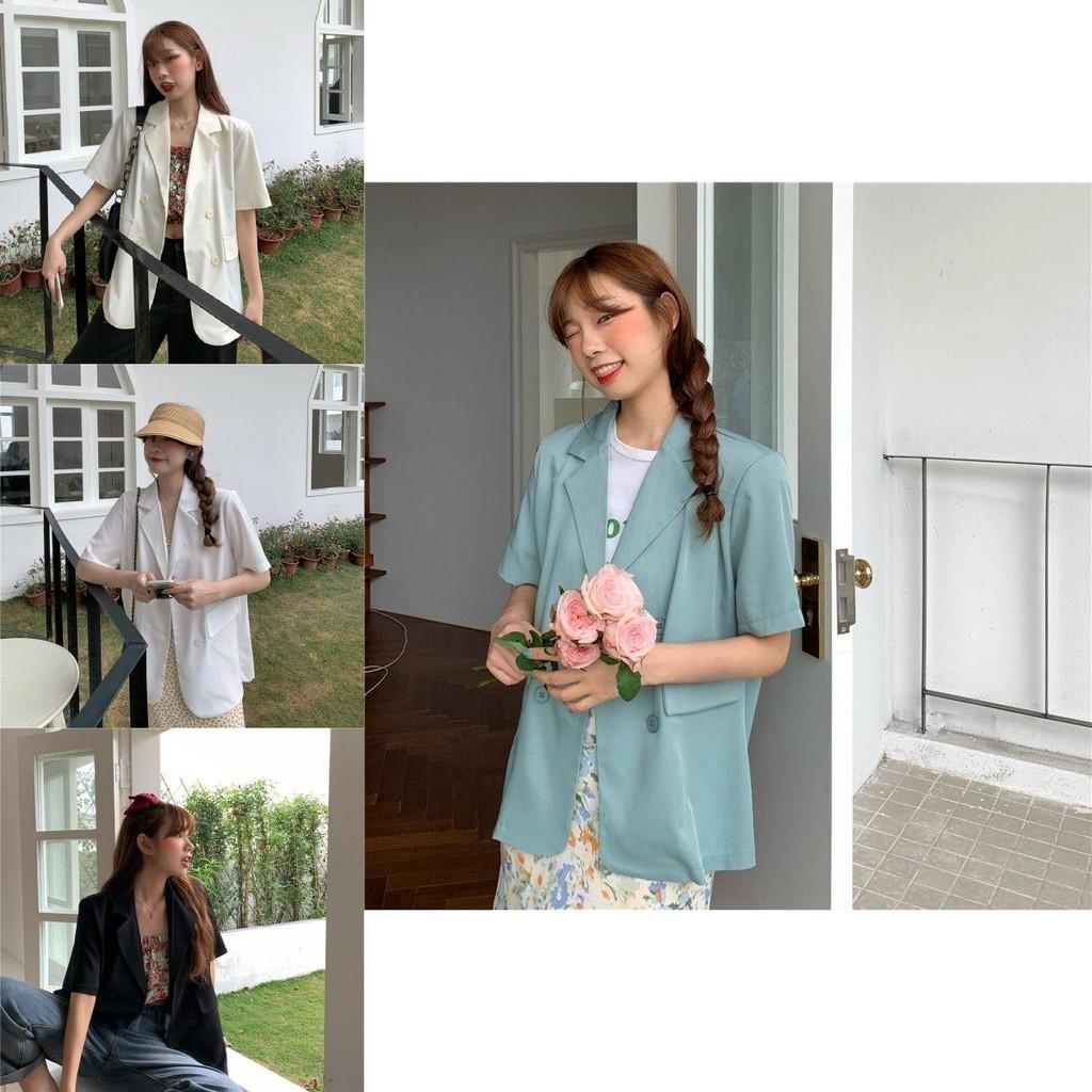 Chic Girl Korean High-quality Short-sleeve Suit Jacket Soft And Exquisite Fabric
