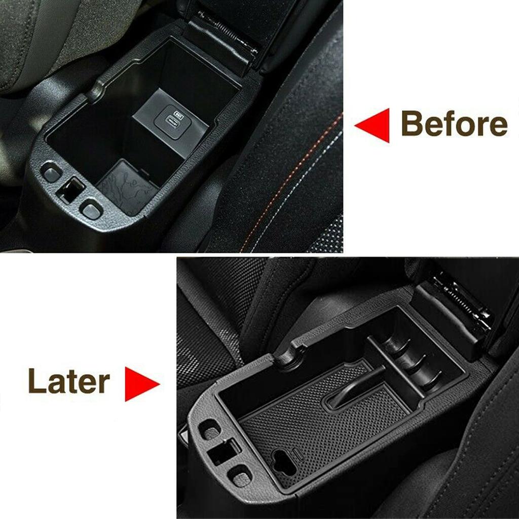 For Fiat 500X Armrest Storage Box Center Console Organizer Container Tray Glove Case Bin 2014 2015 2016 2017 2018 2019 2020 2021