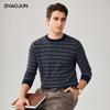 Zhaojun Men's Striped 100% Cashmere Jacquard Knit Sweater