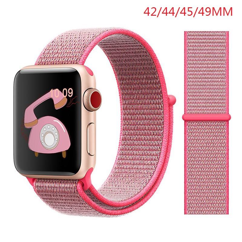 Nylon Band For Apple Watch Series Watch 9 8 / Ultra 2 7 6 SE 5/4/2/1 38 42MM Replacement Strap Loop for Iwatch Series 3 40/41/44 /45MM/49MM
