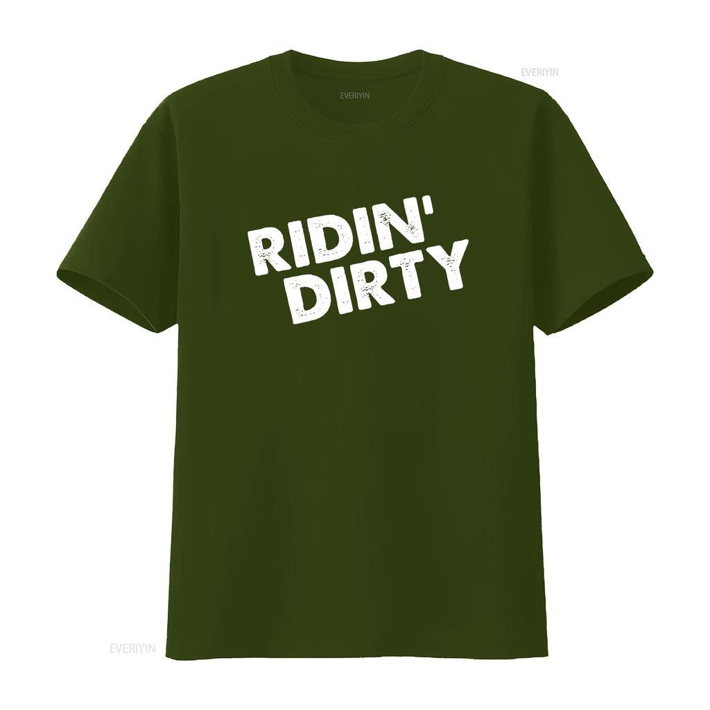 Ridin Dirty Funny T Shirt vintage Washed Stretched streetwear Versatile Top For Everyday Wear Slightly homme Casual Breathable