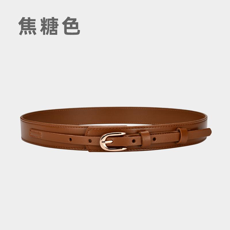 Four Seasons Available New Women'S Genuine Leather Belt Simple Retro Style Women'S Belt Paired With Skirt Decoration Pants Belt
