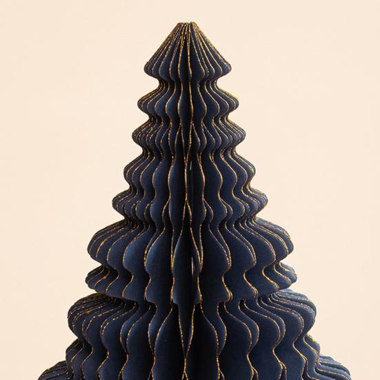 2Pcs Paper Christmas Tree Decoration 3D Honeycomb Trees Table Centerpiece Holiday Home Decor for Parties Supplies