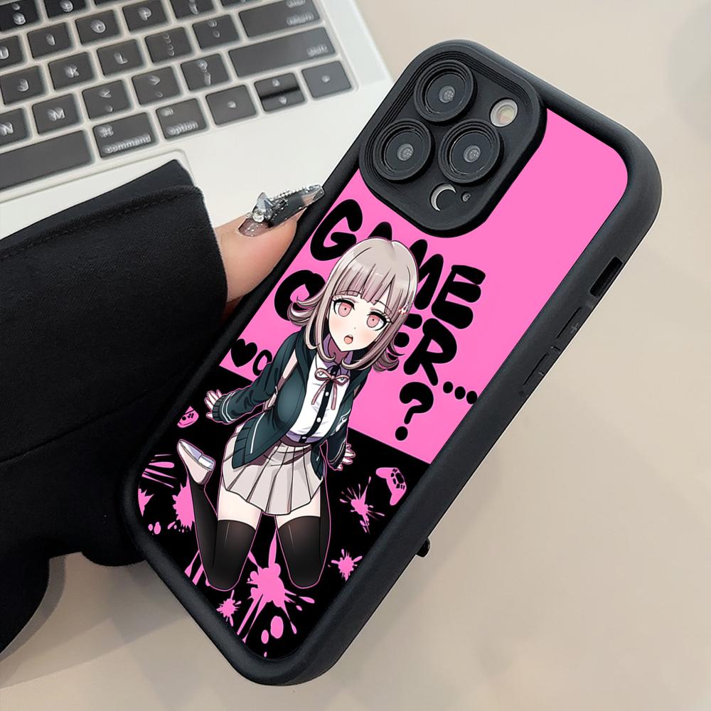 Чехол для телефона Danganronpa Чиаки Нанами для iPhone 17 16 15 14 13 12 11 Air Pro Max Plus Черный Мягкий ТПУ Ударопрочный Чехол
