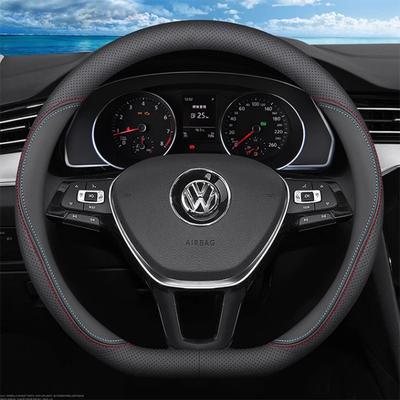 Чехол на руль автомобиля для Volkswagen VW Jetta / Tiguan / Caddy IV 2015 2016 2017 2018 - 2024 Руль D-образной формы