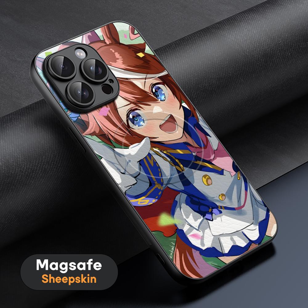 Pretty Derby Anime Hot Game Phone Case For iPhone 16 15 14 13 12 11 Plus Pro Max High-end Luxury Magsafe Sheepskin