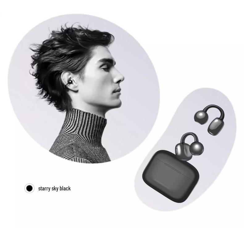 AI Bluetooth Гарнитура-клипса для уха с внутриушным переводом и костной проводимостью