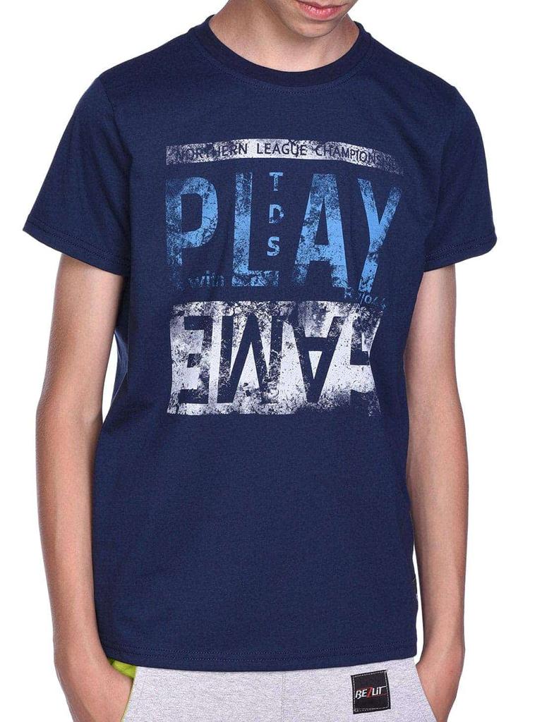 Футболка для мальчика с мотивным принтом в летних цветах