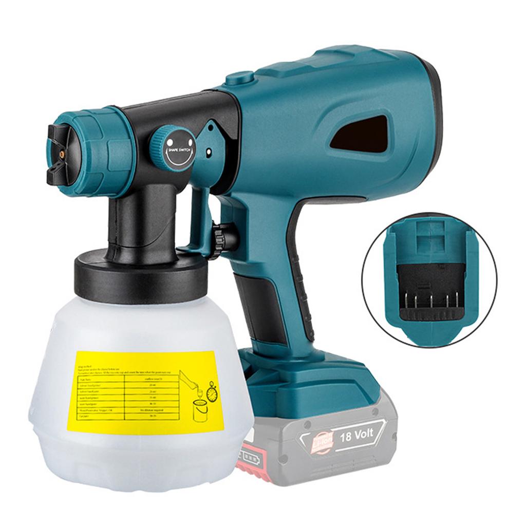 Аккумуляторный краскопульт, замена аккумулятору Makita 20V Max, ручной электрический краскопульт с