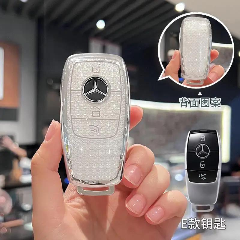 For Mercedes Benz keycase C E A B S Class GLE GLA GLB GLC GLS AMG W176 177 203 204 205 211 212 213 222 X167 chain shell car keys LL3